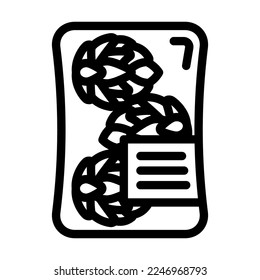 packaging artichoke line icon vector. packaging artichoke sign. isolated contour symbol black illustration