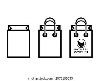 Packaging bag and box icon vector SVG and EPS symbol svg