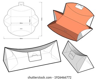 Packaging Bag and Die-cut Pattern. The .eps file is full scale and fully functional. Prepared for real cardboard production.