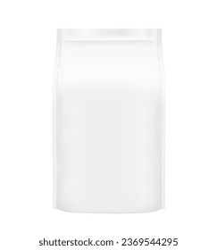 Packaging bag mockup. Front view. Vector illustration isolated on white background. Ready for use in presentation, promo, advertising and more. EPS10.	