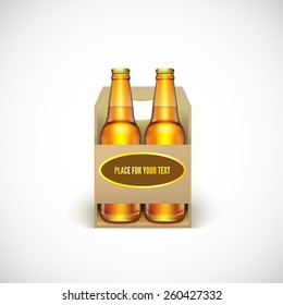 Packaging of beer isolated on white background.