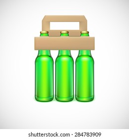 Packaging of beer, isolated on white background. Vector illustration for your business