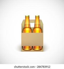 Packaging of beer, isolated on white background. Vector illustration for your business