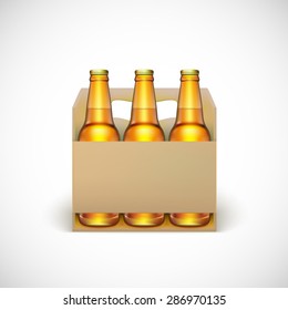 Packaging of beer, isolated on white background. Vector illustration for your business