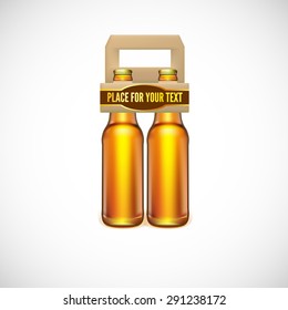 Packaging of beer, isolated on white background. Vector illustration for your business