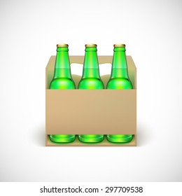 Packaging of beer, isolated on white background. Vector illustration for your business