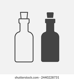 Packaging bottle icon. Chemistry container, pharmacy. Vector illustration