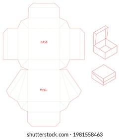 PACKAGING BOX Cardboard Template Candy Jewerly Cut Die