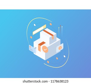 Packaging box with delivery order 