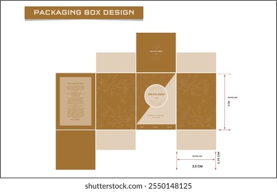 Diseño de caja de embalaje con línea de matrices de caja, maqueta de caja 3d, ícono, marcos y Elementos de diseño, ilustración 3d, Plantilla de diseño de Vector.