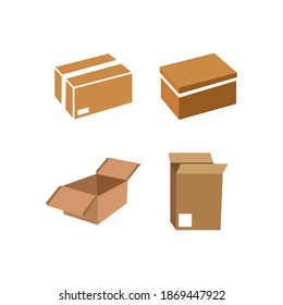Packaging box icon design template vector isolated illustration