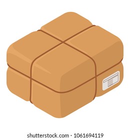 Packaging box icon. Isometric illustration of packaging box vector icon for web