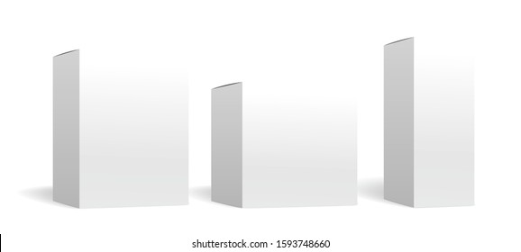 Packaging box mockup vector set