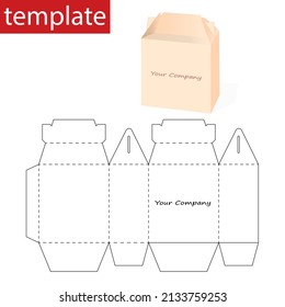 Packaging box. Retail Box with Die Cut Template