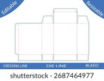 Packaging box templates with cutting lines die line