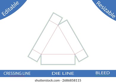 Plantillas de caja de embalaje con líneas de corte die line