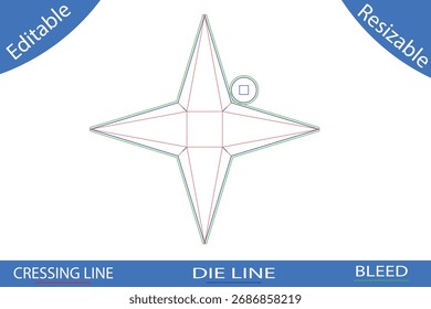 Verpackungskastenschablonen mit Schnittlinien Stanzlinie