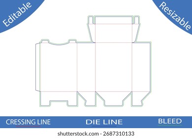 Packaging box templates with cutting lines die line