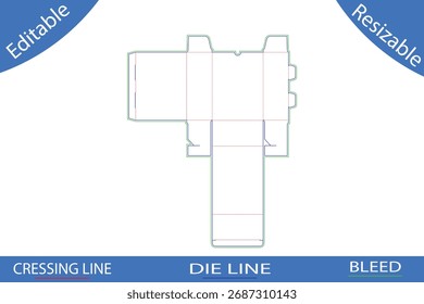 Packaging box templates with cutting lines die line