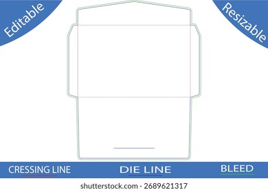 Plantillas de caja de embalaje con líneas de corte die line