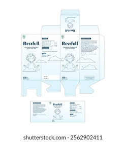 Packaging boxes and product labels for herbal medicines that are effective in helping symptoms of insomnia are called restfull fourth version