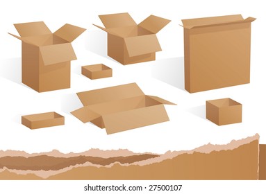 Packaging boxes. Vector.