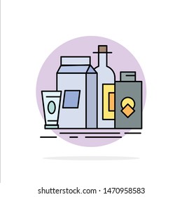 packaging, Branding, marketing, product, bottle Flat Color Icon Vector. Vector Icon Template background