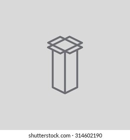 packaging cardboard box icon