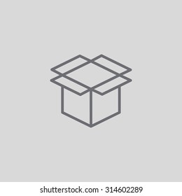 packaging cardboard box icon