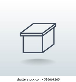 packaging cardboard box icon