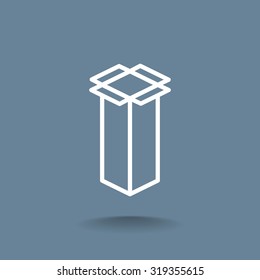 packaging cardboard box icon