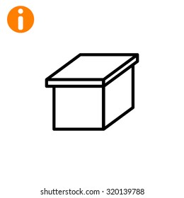 packaging cardboard box icon