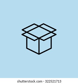 packaging cardboard box icon