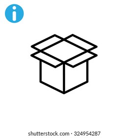 packaging cardboard box icon
