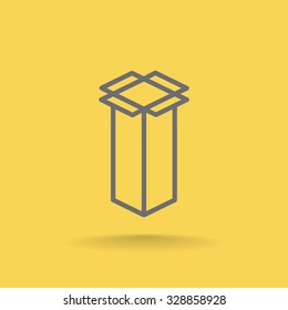 packaging cardboard box icon