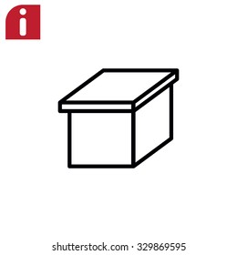 packaging cardboard box icon