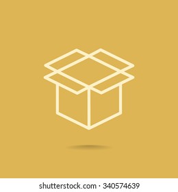 packaging cardboard box icon