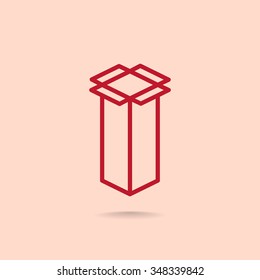 packaging cardboard box icon