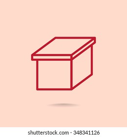packaging cardboard box icon