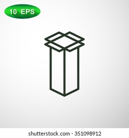 packaging cardboard box icon