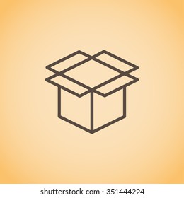 packaging cardboard box icon