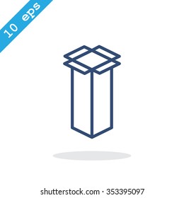 packaging cardboard box icon
