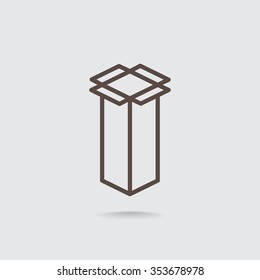 packaging cardboard box icon