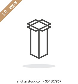 packaging cardboard box icon