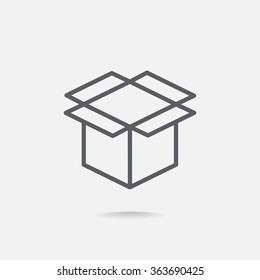 packaging cardboard box icon