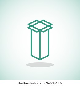 packaging cardboard box icon
