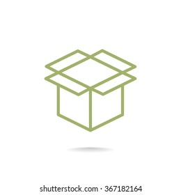 packaging cardboard box icon