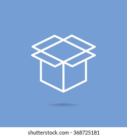 packaging cardboard box icon