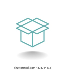 packaging cardboard box icon