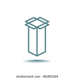 packaging cardboard box icon